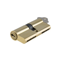 Tradco Euro Cylinder C4 Key Lock 6 Pin Key/Key Polished Brass 2071