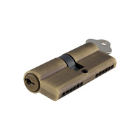 Tradco Euro Cylinder C4 Key Lock 6 Pin Key/Key Antique Brass 2072