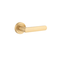 Out of Stock: ETA Early Feb 2023 - Iver Osaka Door Lever on Round Rose Brushed Brass 20776
