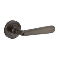 Iver Copenhagen Door Lever on Round Rose Signature Brass 20801