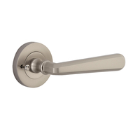 Iver Copenhagen Lever Handle on Round Rose Inbuilt Privacy Satin Nickel 20809KIBPRIV60