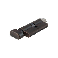 Tradco Euro Cylinder C4 Key Lock 6 Pin Key/Thumb Turn Antique Copper 2083