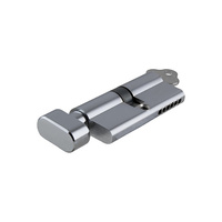 Tradco Euro Cylinder C4 Key Lock 6 Pin Key/Thumb Turn Chrome Plated 2086