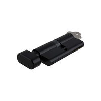 Tradco Euro Cylinder C4 Key Lock 6 Pin Key/Thumb Turn Matt Black 2088