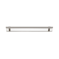 Iver Helsinki Cabinet Pull Handle with Backplate 301mm Satin Nickel 21029B