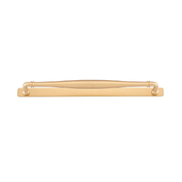 Iver Sarlat Cabinet Pull Handle with Backplate 338mm Brushed Brass 21096B