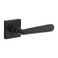 Iver Copenhagen Door Lever Handle on Square Rose Matt Black 21193