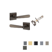 Iver Compenhagen Door Lever on Square Rose Inbuilt Privacy - Available in Various Finishes