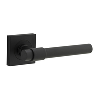 Iver Helsinki Door Lever Handle on Square Rose Matt Black 21203