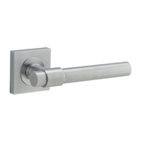 Iver Helsinki Door Lever Handle on Square Rose Brushed Chrome 21205