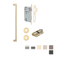 Iver Baltimore Door Pull Handle Entrance Kit Key/Key 600mm - Available in Various Finishes
