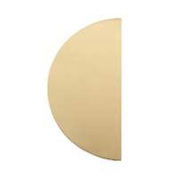 Restocking Soon: ETA End May - Iver Osaka Large Half Moon Cupboard Pull Handle 250x125mm Brushed Brass 21346