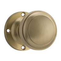 Tradco Milton Door Knob on Rose 57mm Unlacquered Satin Brass 21369