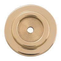 Tradco Domed Cupboard Knob Backplate 25mm Unlacquered Polished Brass 21387