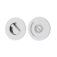 Iver Sliding Door Pull Round Privacy Polished Chrome 21434 *Pair*
