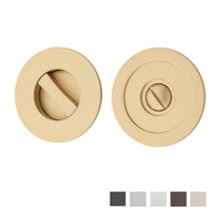 Iver Round Sliding Door Pull with Inbuilt Privacy Turn - Available in Various Finishes
