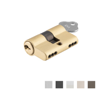 Iver Euro Cylinder Door Lock Key/Key 3 Pin 45mm - Available in Various Finishes