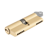 Iver Euro Cylinder Double Cylinder 5 Pin 80mm Brushed and Satin Brass 21730