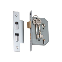 Tradco 5 Lever Mortice Lock Satin Chrome 46mm 2174
