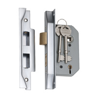 Tradco Rebated 5 Lever Mortice Lock Satin Chrome 46mm 2178