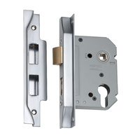 Tradco Mortice Lock Rebated Euro Rebated 57mm Satin Chrome 2181SC