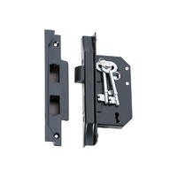 Tradco 2264MB 3 Lever Rebated Lock Matt Black 44mm