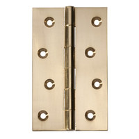 Tradco Fixed Pin Hinge Polished Brass 100mm x 60mm 2472 