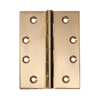 Tradco Fixed Pin Hinge Polished Brass 100mm x 75mm 2473 