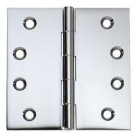 Tradco Fixed Pin Hinge Chrome Plated 100mm x 100mm 2674