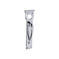 Tradco 2938CP Pull Handle Cylinder Hole Polished Chrome 255x70mm