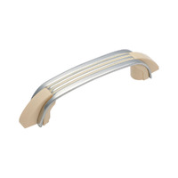 Tradco Deco Cabinet Pull Handle 110x17mm Chrome Ivory 3107