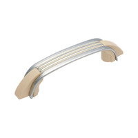 Tradco Deco Cabinet Pull Handle 110x17mm Chrome Ivory 3107