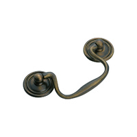Tradco 3455AB Swan Neck Handle Antique Brass 80mm