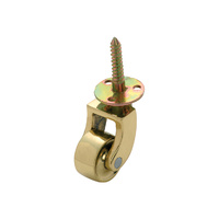 Tradco 3520PB Screw Plate Castor Polished Brass 25mm