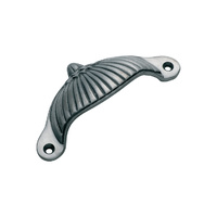 Restocking Soon: ETA Mid June - Tradco 3584PM Drawer Pull Fluted CI Polished Metal 105x40mm