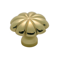 Tradco 3675PB Cupboard Knob Fluted Polished Brass 35mm