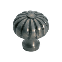 Tradco 3706PM Cupboard Knob Fluted CI Polished Metal 32mm