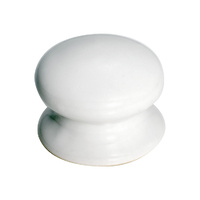 Tradco 3732WH Porcelain Dresser Knob White 50mm