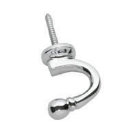 Tradco 3903CP Single Hook / Tie Back Polished Chrome 45mm