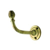 Tradco 3905PB Reeded Robe Hook Polished Brass H40-P75mm