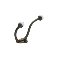 Tradco 3972AB Hat & Coat Hook Porcelain Tip Antique Brass H115-P75mm
