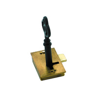 Tradco 4000 Cupboard Lock Brass 38x20mm