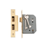 Tradco 5 Lever Mortice Lock Satin Brass 57mm 4046