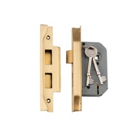 Tradco Rebated 5 Lever Mortice Lock Satin Brass 46mm 4051
