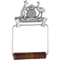 Tradco 4869CP Coat of Arms Toilet Roll Holder Polished Chrome 