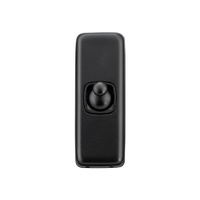 Tradco 5350 1 Gang Flat Plate Toggle Switches Matt Black 30x82mm