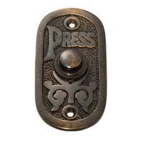 Tradco 5511AC Bell Push Antique Copper 40x80mm