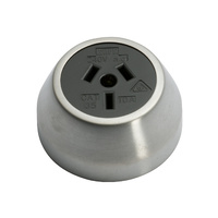 Tradco 5534SC Federation Socket Satin Chrome Black 