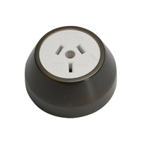 Tradco 5565AB Federation Socket Antique Brass White 