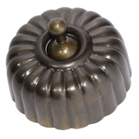 Tradco 5570AB Fluted Switch Antique Brass 